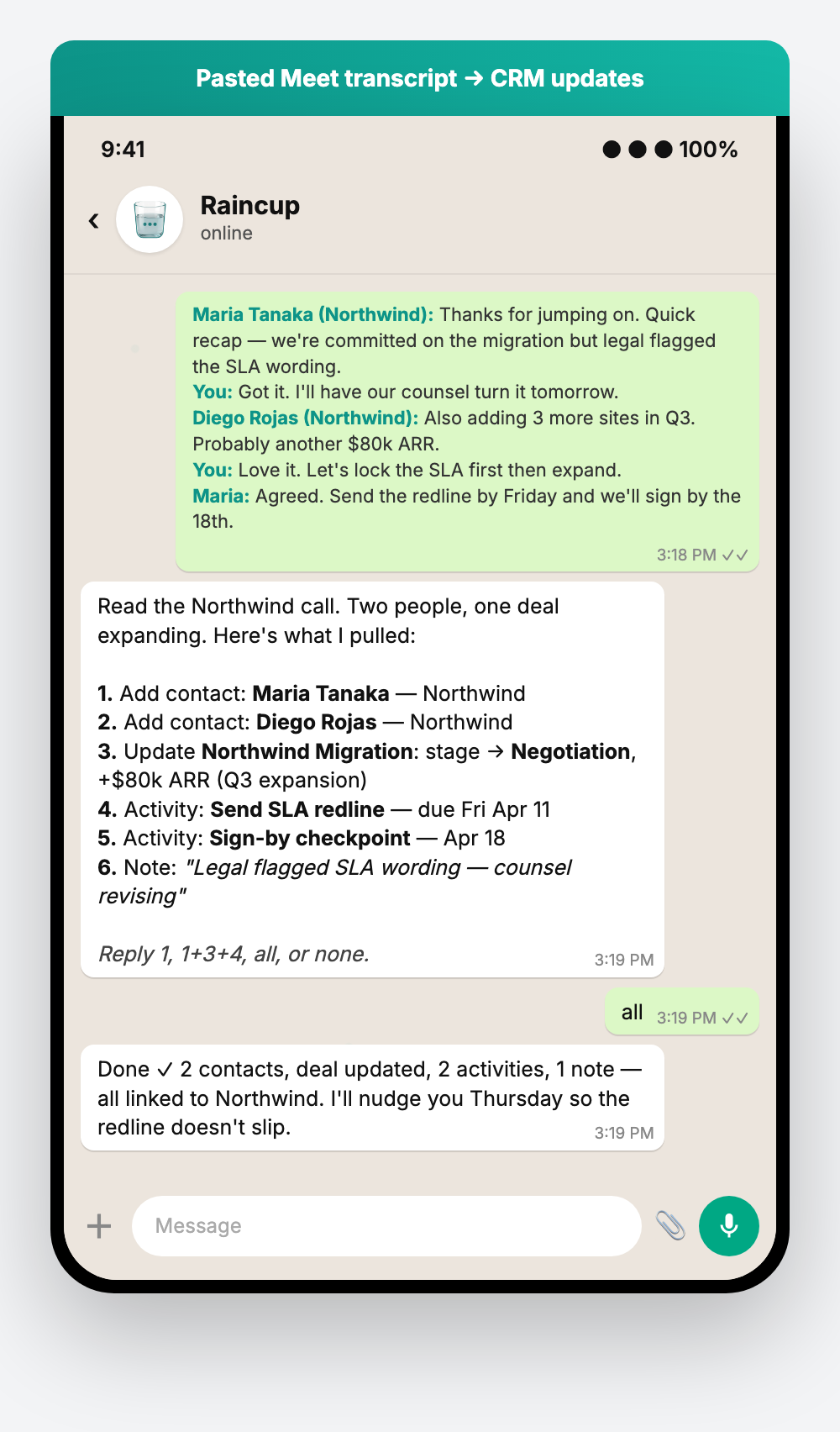 Meet transcript