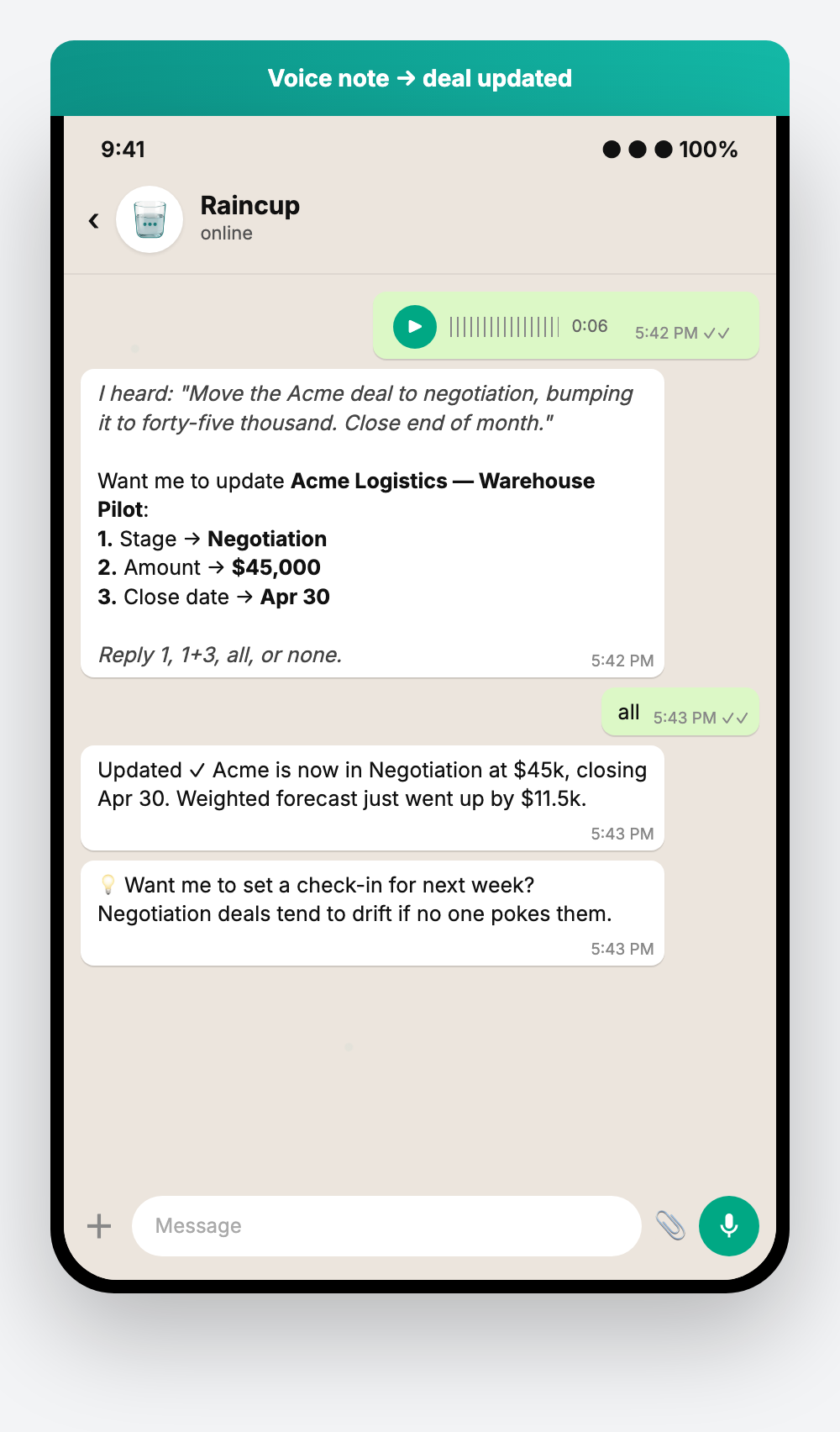 Voice deal update